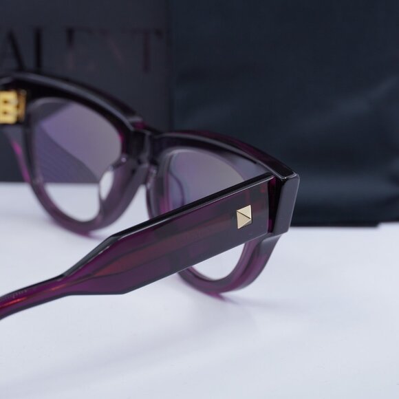 Valentino V-ESSENTIAL - III VLX-125B Cat Eye Eyeglasses - Burgundy 52mm - Picture 8 of 9